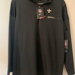 NFL Dri-Fit Men’s Saints Long Sleeve Pullover - Medium